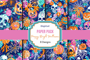 Preppy Bright Halloween Pattern