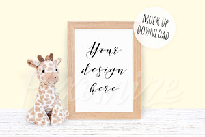 Nursery Wooden Frame Mockup