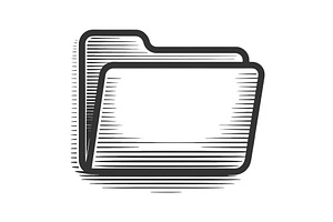 Simple Folder Icon Minimal File, an Object Illustration by AlexArt