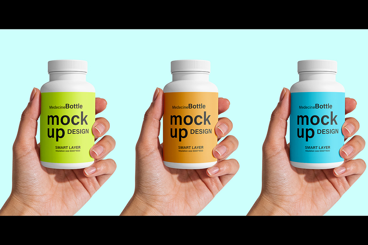 Supplement Bottle Mockup Bundle, a Packaging Mockup by pixelmock (Photo 10 of 35)