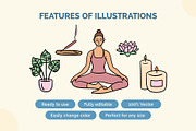 Yoga Meditation Practice Set Vector, an Object Graphic by 35lab (Thumbnail 2 of 6)