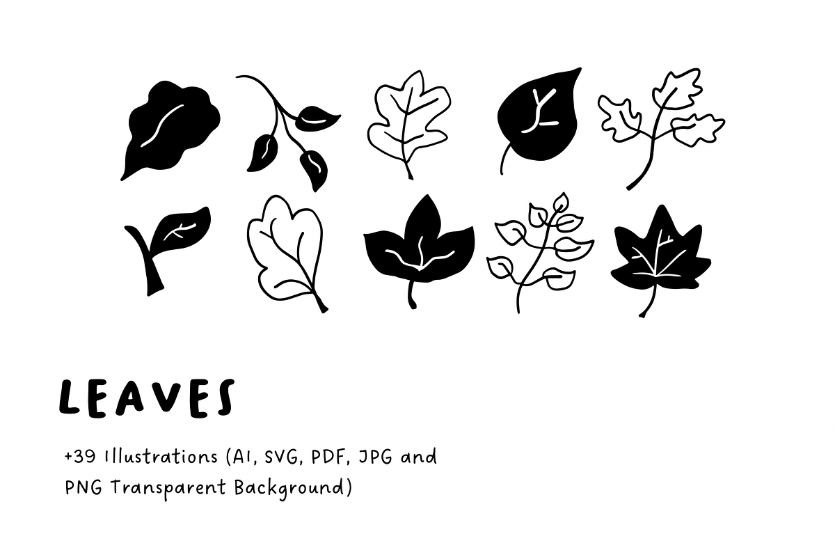 39+ Hand-Drawn Leaves Illustrations, an Object Illustration by The Journey Atelier (Photo 5 of 5)