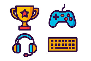 Gaming trophies and accessories, a Technology Illustration by ZinetroN
