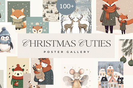 Nursery Scandi Christmas Prints, a Background Graphic by Laras Wonderland