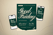 Green Elegant Good Friday Flyer Set, a Flyer Template by The Good Store (Thumbnail 1 of 2)