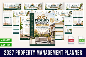 2027 Property Management Planner, a Stationery Template by Designmela01