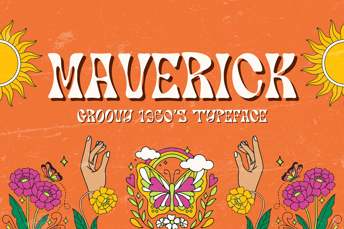 Maverick - Groovy 1960's Typeface, a Sans Serif Font by HipFonts (Photo 1 of 9)