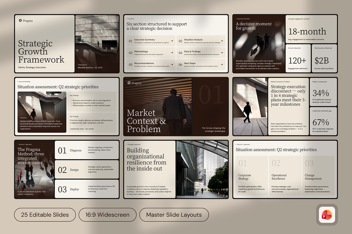 Pragma Consultant Deck PowerPoint, a Presentation Template by PaperSlides (Photo 2 of 8)