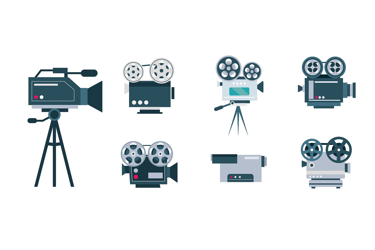 Retro Film Camera Illustration Set, an Object Illustration by studiogstock (Photo 2 of 3)