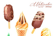 Watercolor ice-cream, an Object Graphic by Anastasia Timosch (Thumbnail 2 of 6)