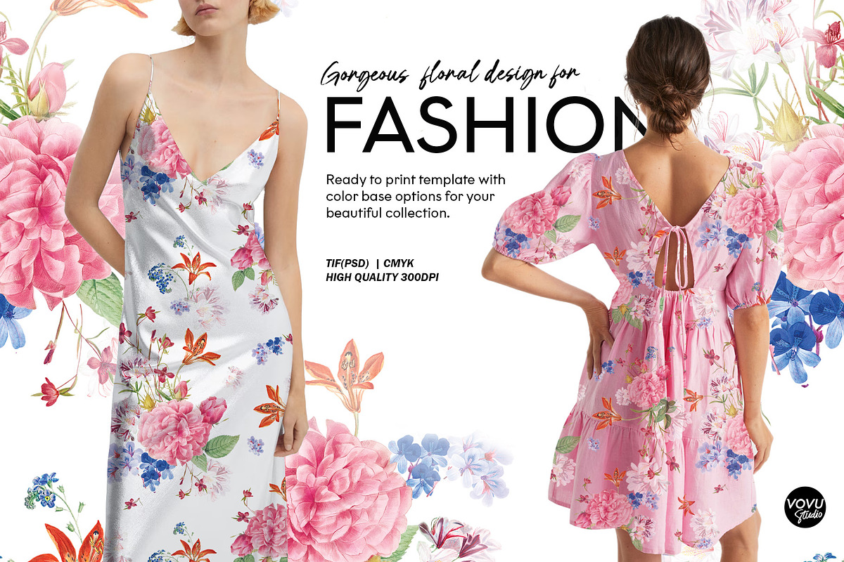 Floral pattern design, spring senses, a Pattern Graphic by VOVU Studio (Photo 3 of 10)