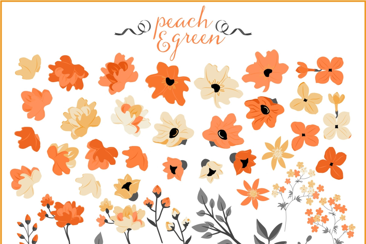 Halloween Flowers, Leaves, & Wreaths, a Decorative Illustration by Kelly Jane Creative (Photo 2 of 3)