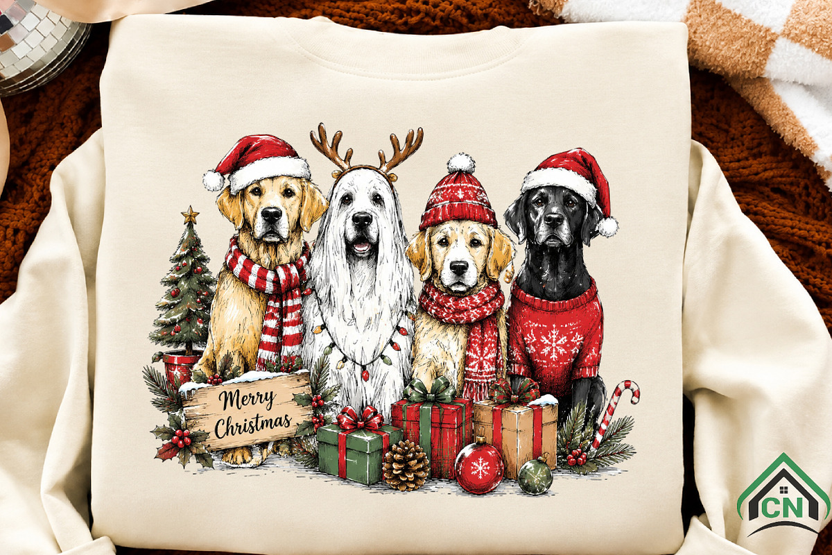 Christmas Dogs PNG – Holiday PNG, a Seasonal Illustration by Craft Nest (Photo 2 of 6)