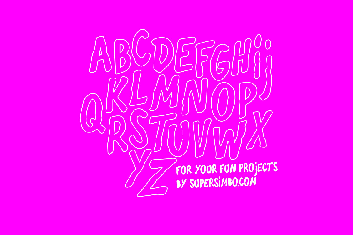 Still Weird | Hand Drawn Letters, a Handwritten Font by Supersimbo © (Photo 7 of 8)