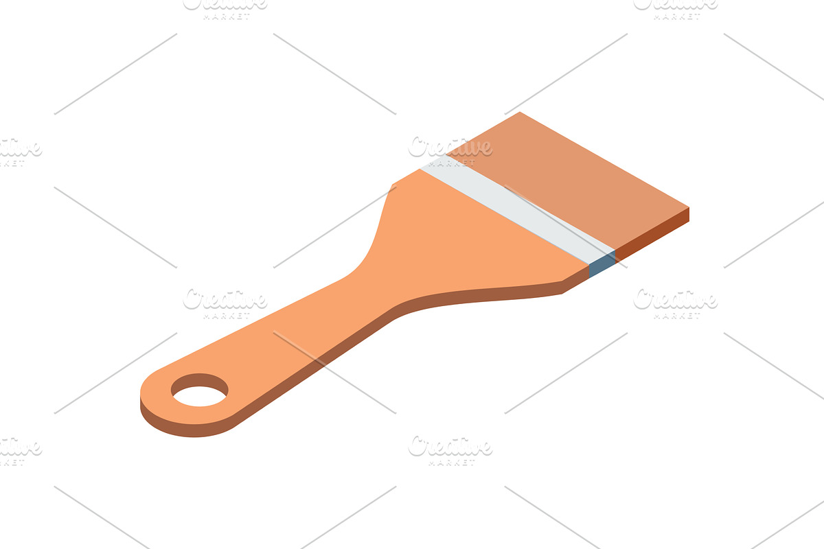 Paint brush icon instrument for, an Object Illustration by SiberianArt