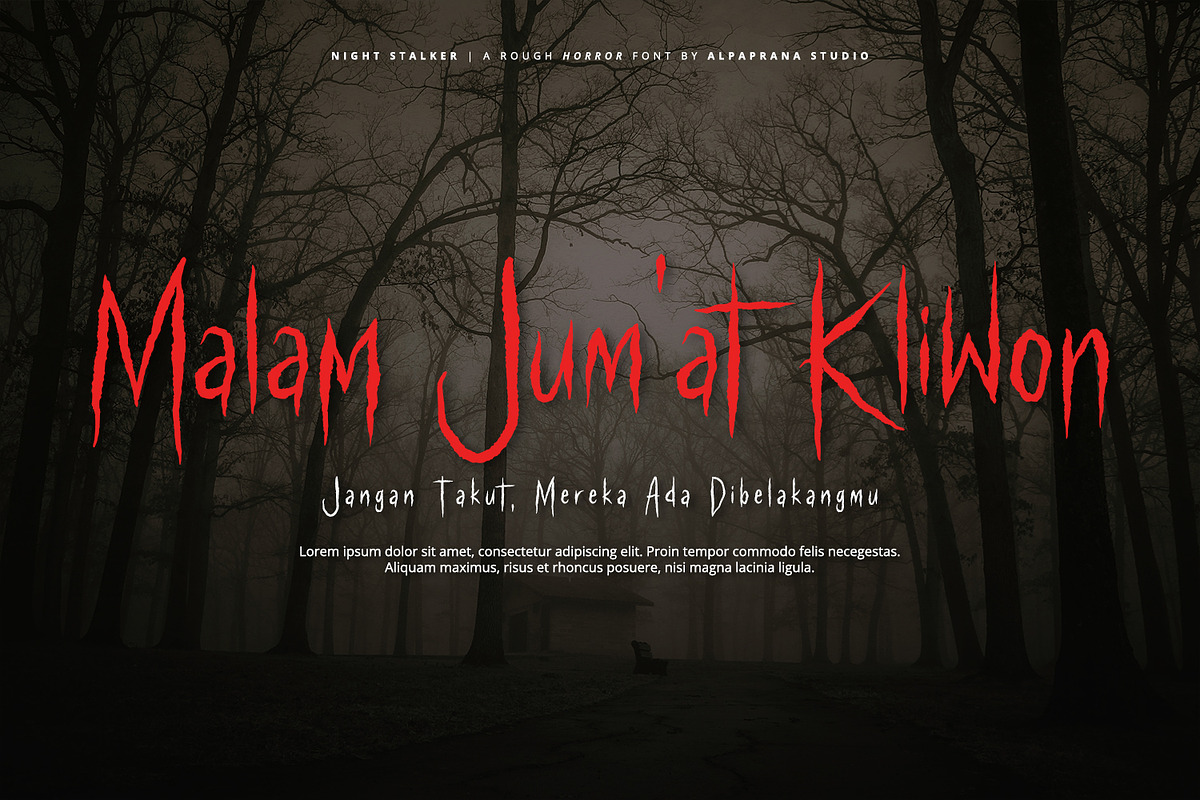 Night Stalker - Rough Font, a Script Font by Alpaprana (Photo 4 of 12)