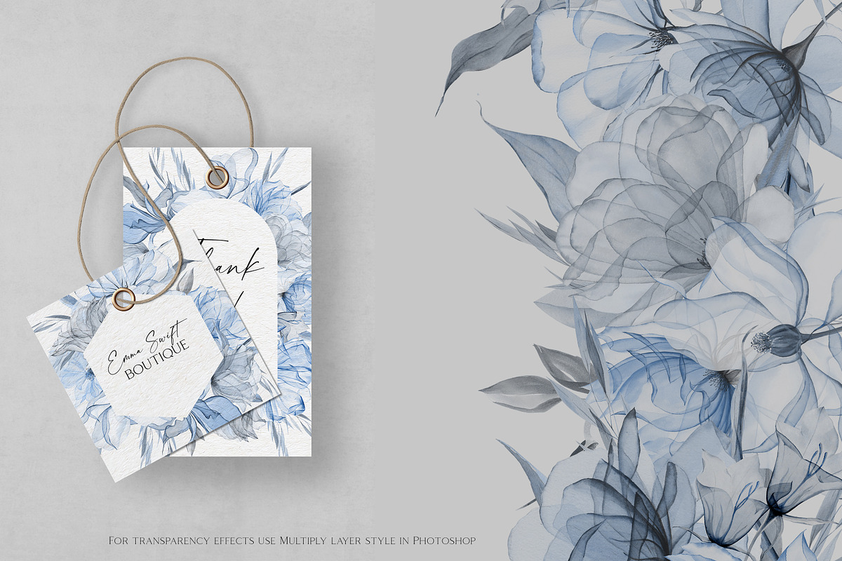 Icy Blue  - Transparent flowers, an Object Illustration by Olga Koelsch (Photo 5 of 16)