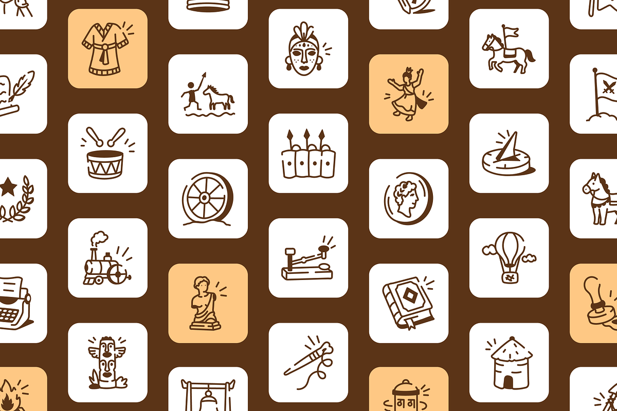 History Hand-Drawn Doodle Icons, an Outline Icon by Vectors Market (Photo 8 of 10)