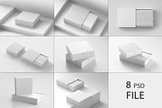 Square Gift Box Mockups, a Packaging Mockup by graphicstuff.std (Thumbnail 2 of 10)