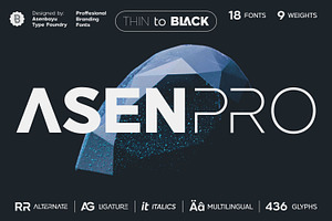 Asen Pro Fonts Family