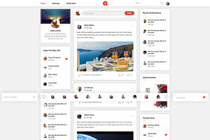 Social Network HTML Template - Adda