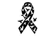 Cancer Awareness Silhouette Set, a Healthcare Illustration by Designer_Momina (Thumbnail 9 of 24)