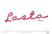Lasta - Logo Script Font, a Script Font by HRDR (Thumbnail 1 of 9)