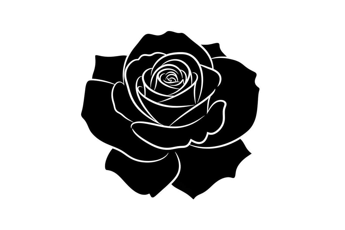 50 Black Rose Silhouette Vector Bund, an Illustration by Gaye Art (Photo 49 of 51)