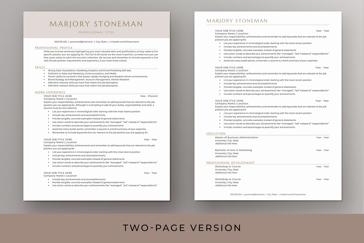 ATS Resume & Cover Letter Word, a Resume Template by Resume Bureau (Photo 3 of 5)