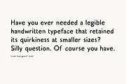 Jimmy Sans Pro - Handwritten Sans, a Sans Serif Font by Tom Chalky (Thumbnail 3 of 7)