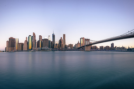 Manhattan Skyline at Sunrise, an Architecture Photo by Margaret Clavell