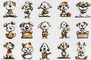 Funny Cute Dog Clipart, an Animal Illustration by Rose Art (Thumbnail 2 of 5)
