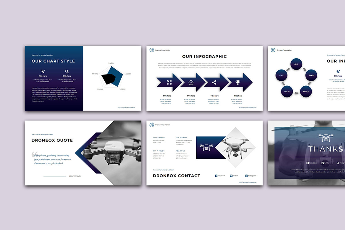 Droneox - Drone PowerPoint, a Presentation Template by Raseuki (Photo 6 of 6)