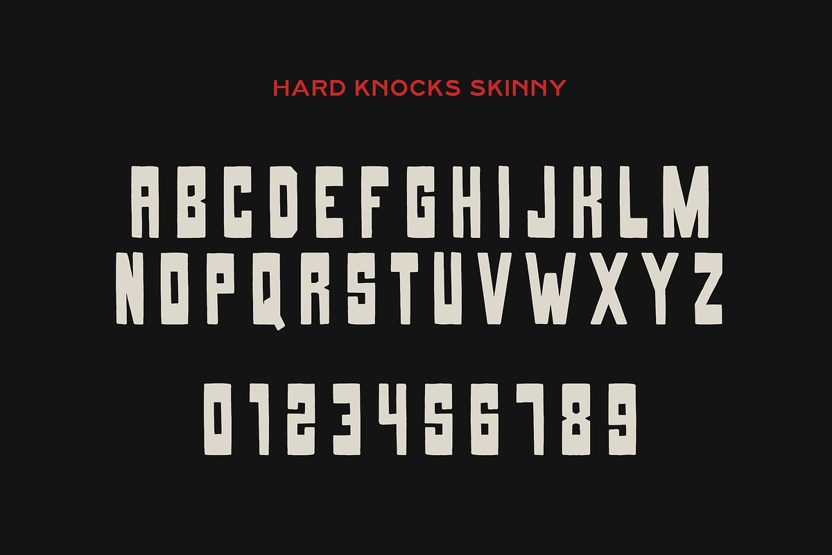 HARD KNOCKS — A Streets Display Font preview 2