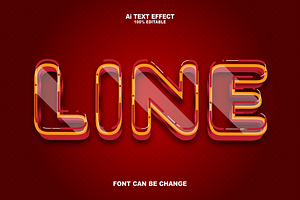 Line Editabele Text Effects.