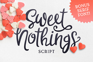 Sweet Nothings Script Bonus Font!