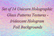 Unicorn Holographic Glass Textures, a Background Graphic by Kseniya-Omega (Thumbnail 1 of 6)