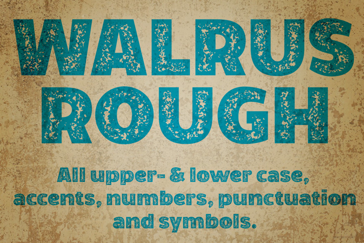 Walrus Rough font preview 2