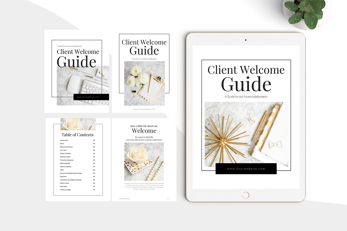 Minimalist Client Welcome Guide Canva