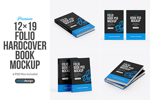 Folio Hardcover Book Mockup