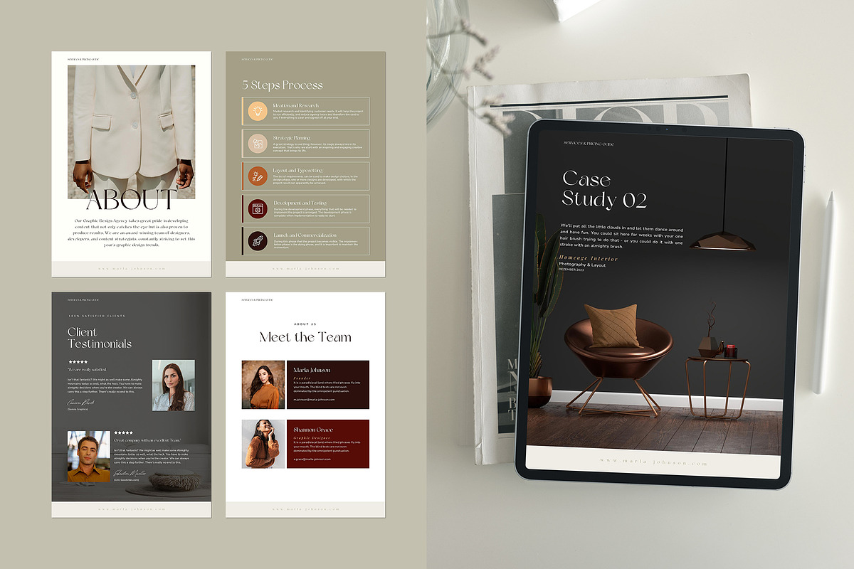 Services and Pricing Guide CANVA, a Brochure Template by Imagination Area (Photo 2 of 9)