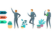 Vector business character poses set, an Object Graphic by julia_musdotter (Thumbnail 10 of 11)