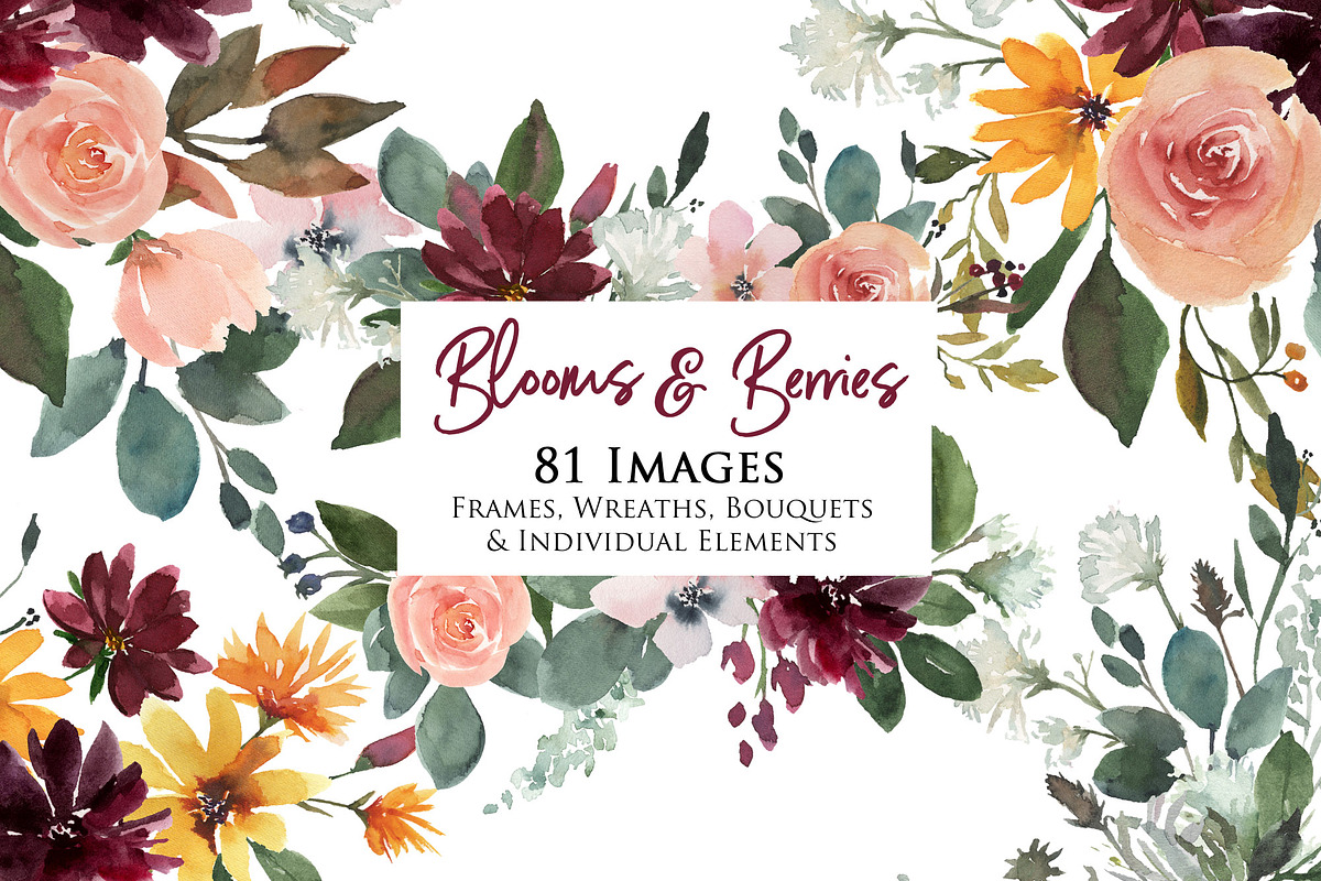 Fall and Winter Flowers Large Bundle, an Illustration by Graphic Blue Bird (Photo 1 of 8)