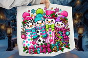 Preppy Snowman Christmas PNG, a Seasonal Illustration by Canvas Craft (Thumbnail 1 of 6)