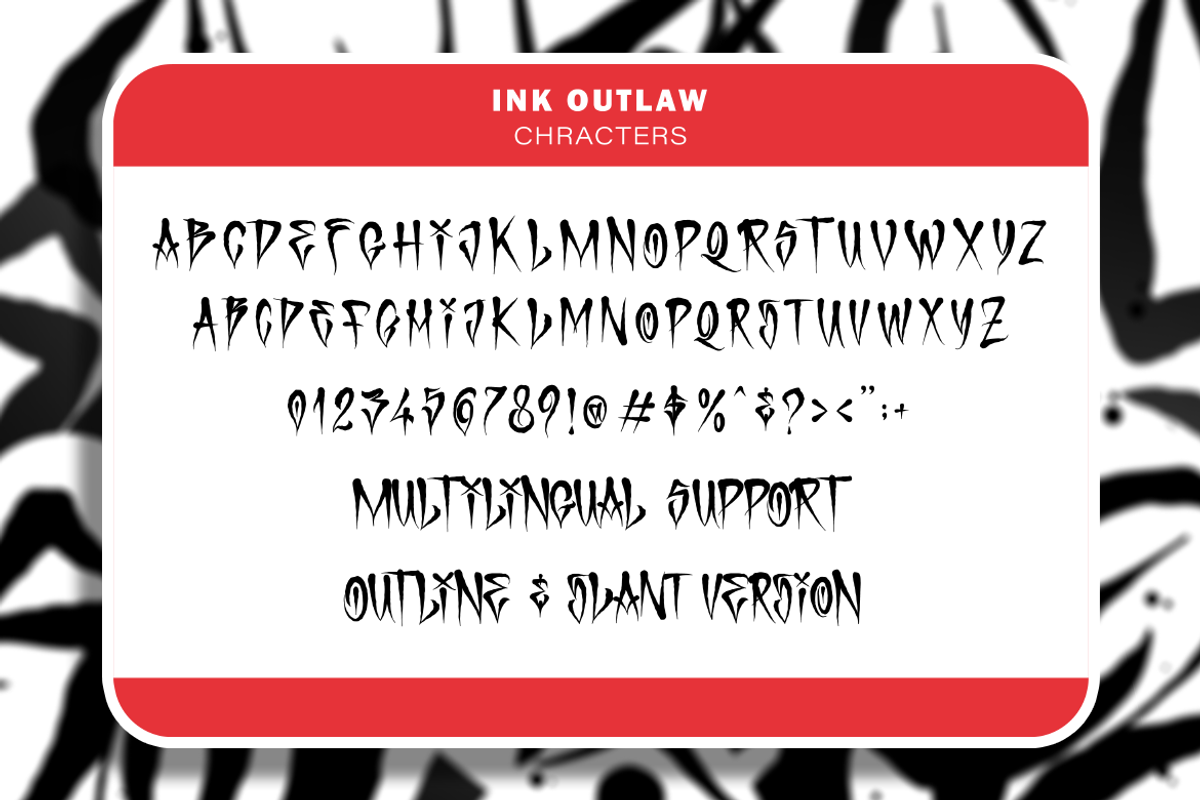 Street art font || Ink Outlaw, a Blackletter Font by Rochart