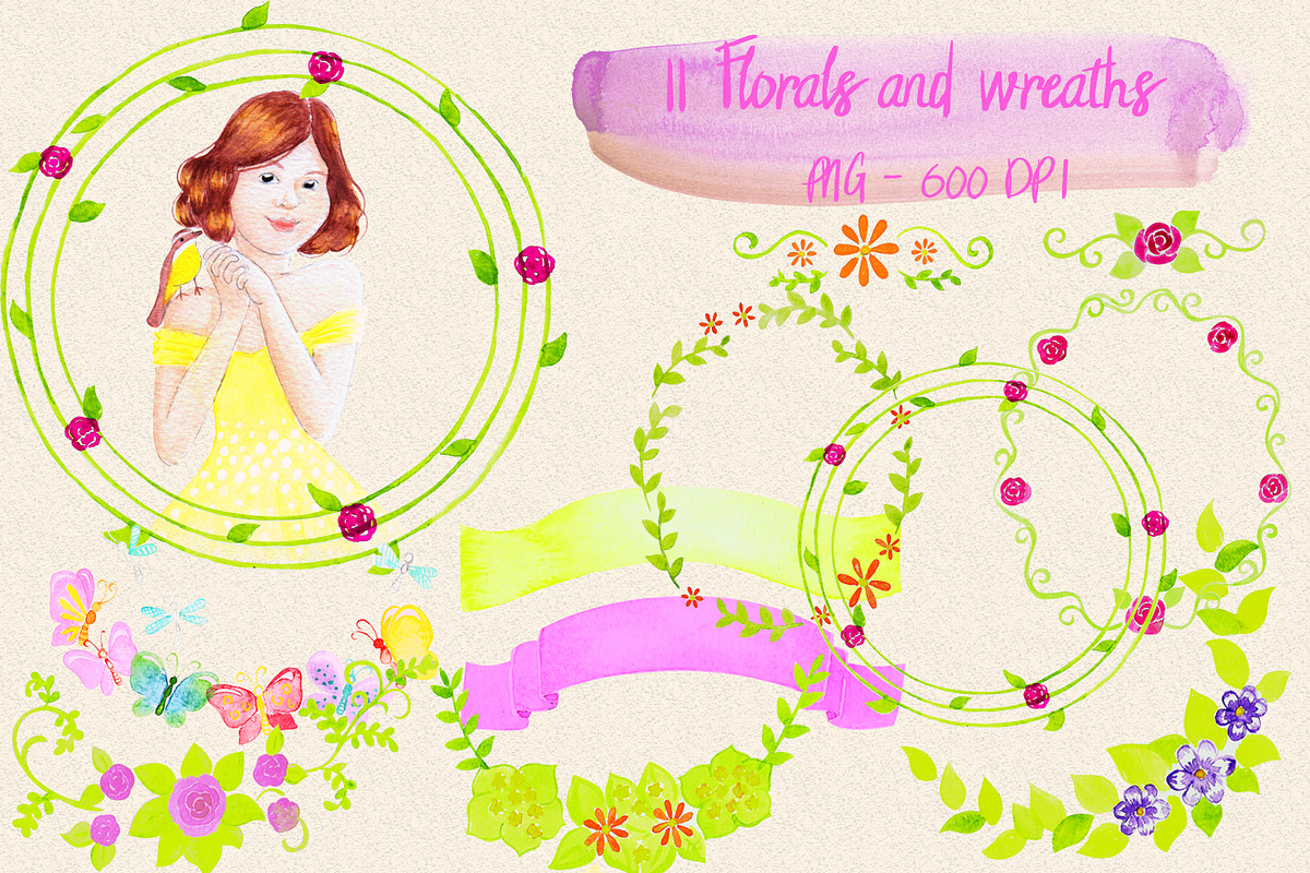 Lovely Princess watercolor clipart, an Illustration by Studio Debelle (Photo 4 of 5)