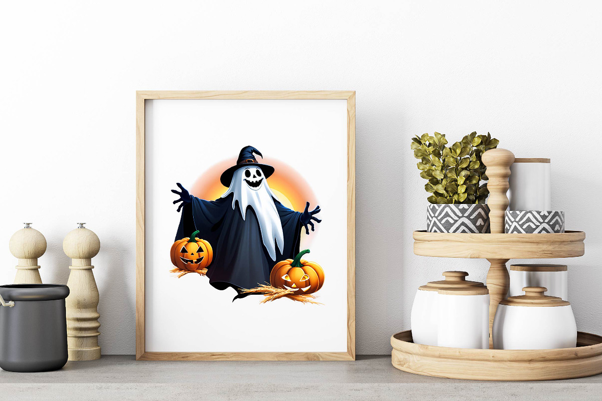 Halloween & Fall Ghost Clipart-2, an Illustration by Wow Magic (Photo 4 of 5)