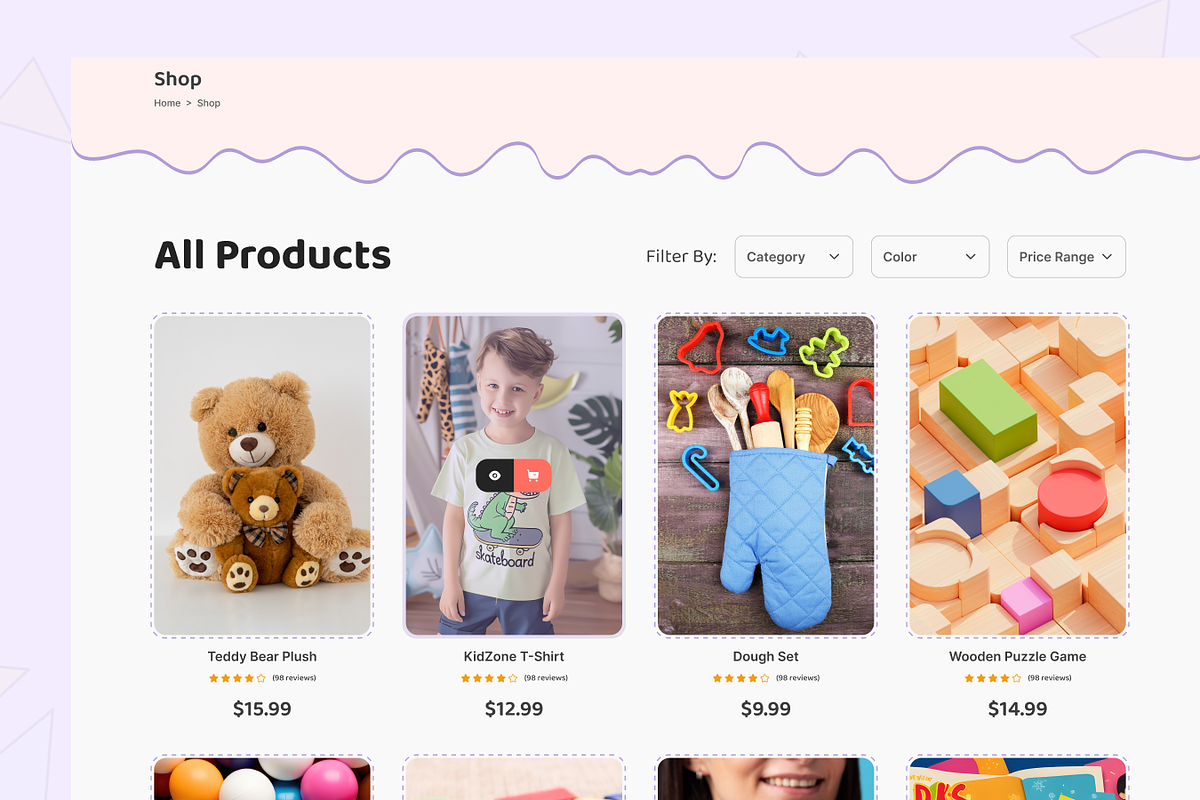KidZone, Kids Store Website Template, a HTML Template by TNCFlow (Photo 4 of 5)