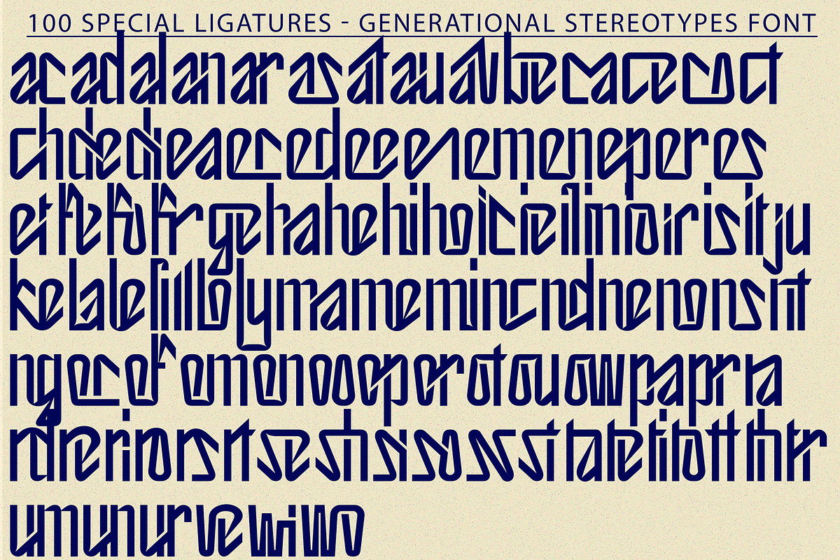 Generational Stereotypes Font, a Sans Serif Font by 177Studio (Photo 8 of 8)