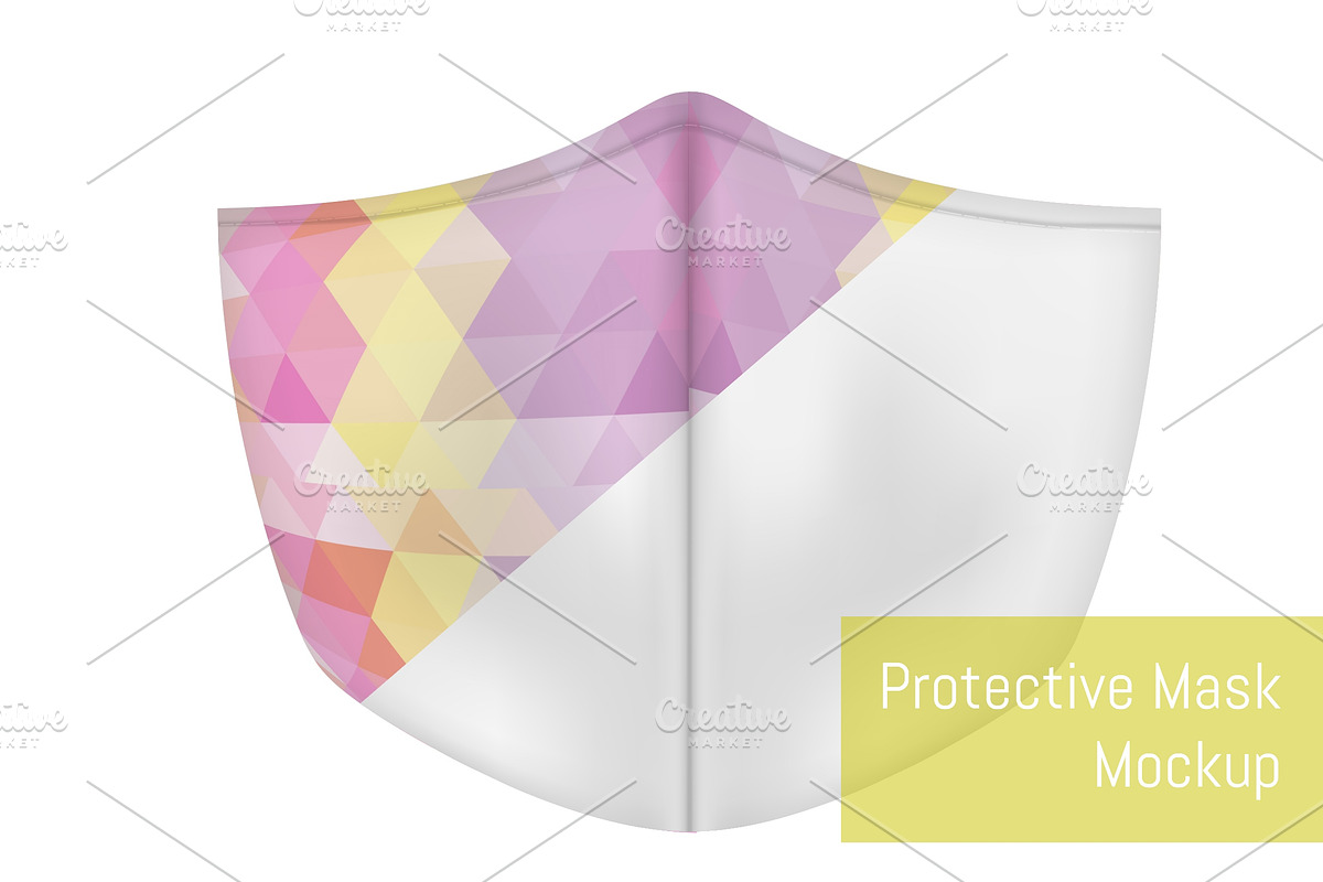 Protective Face Mask Mockup, a Mask Mockup by Kseniia_designer's shop (Photo 2 of 8)